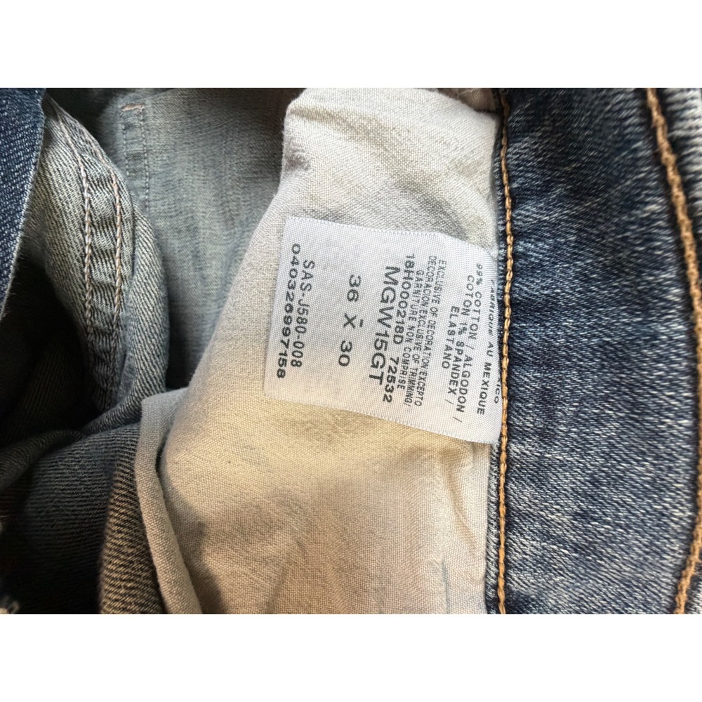 Wrangler Relaxed Fit Light Wash Denim Jeans MGW15GT Mens 36x30 J9 - Picture 4 of 8
